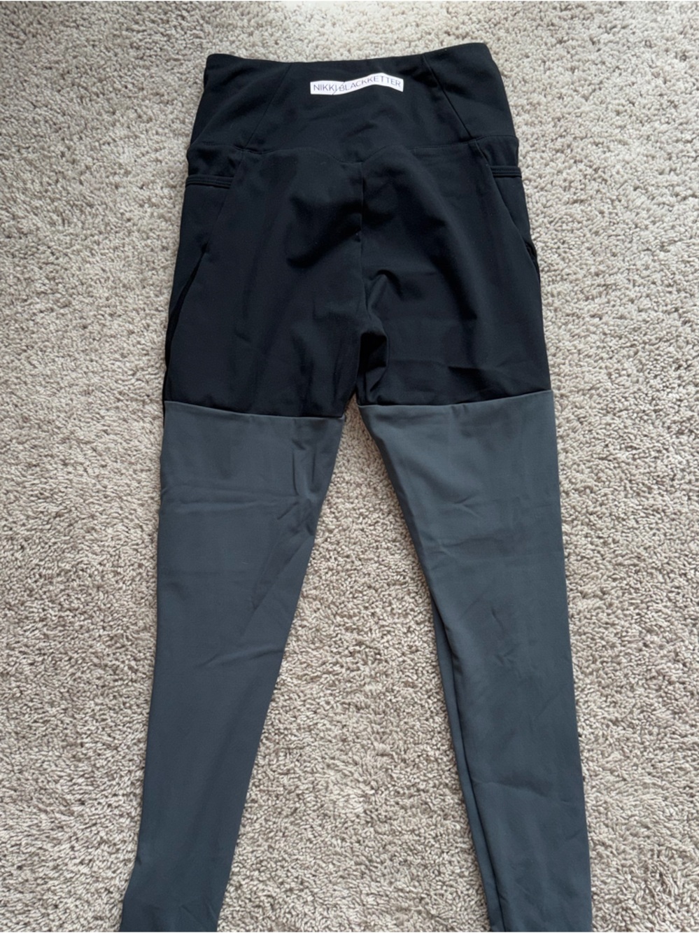 Gymshark Two-Tone Black and Charcoal Leggings